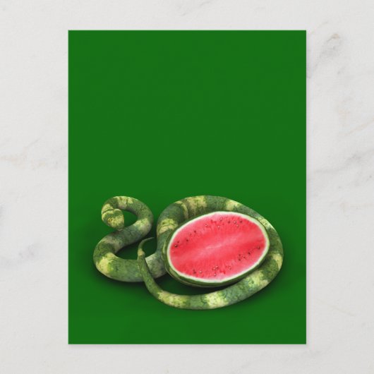 Green Watermelon Snake Briefkaart (Voorkant)