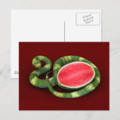 Green Watermelon Snake Briefkaart (Voorkant / Achterkant)