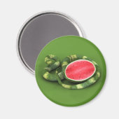 Green Watermelon Snake Magneet (Voorkant / Achterkant)