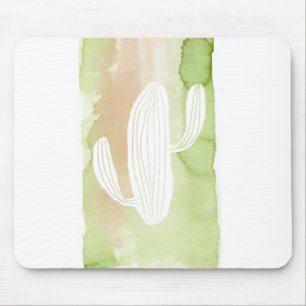 Green Waterverf Cactus Silhouette Muismat