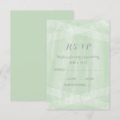 Green Waterverf Deco RSVP Kaartje (Voorkant / Achterkant)