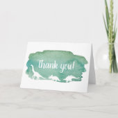 Green Waterverf Dinosaur Dank u wel (Voorkant)