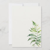 GREEN WATERVERF FERN FOLIAGE DANK U BEDANKKAART (Achterkant)