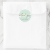Green Waterverf Gold Baby shower Favor Sticker (Tas)