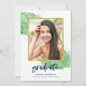 Green Waterverf Gold Photo Afstuderen Afstudeerder Kaart