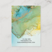 Green Waterverf Gold Trendy Earring Display Kaart Visitekaartje (Achterkant)