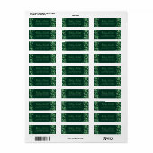 Green Waterverf Hearts Irish St. Patrick's Day Etiket (Full Sheet)