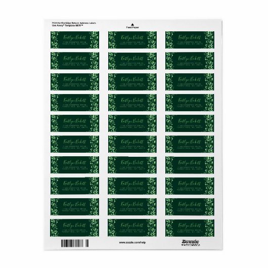 Green Waterverf Hearts Irish St. Patrick's Day Etiket (Full Sheet)