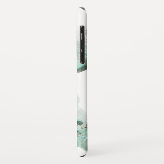 Green Waterverf Ombre Marble Monogram Case-Mate iPhone Case (Achterkant/links)