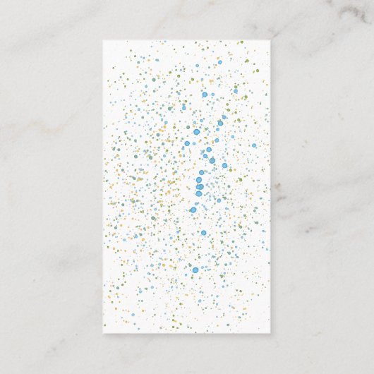 Green Waterverf Stain - Monogram Visitekaartje (Achterkant)