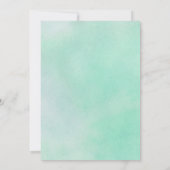 Green Waterverf Twins Baby shower Kaart (Achterkant)