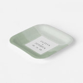 Green Waterverf Wedding Papieren Bordje (Gebogen)