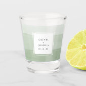 Green Waterverf Wedding Shot Glas (Voorkant)