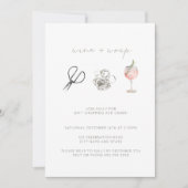 Green Waterverf Wine Wrap Christmas Holiday Party Kaart (Voorkant)