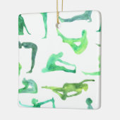 Green Waterverf Yoga Ornament (Links)