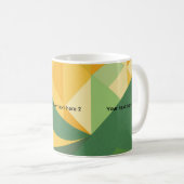 Green Wave Abstract personaliseerbaar Koffiemok (Voorkant rechts)