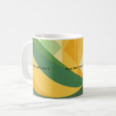 Green Wave Abstract personaliseerbaar Koffiemok (Voorkant links)