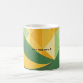 Green Wave Abstract personaliseerbaar Koffiemok (Center)