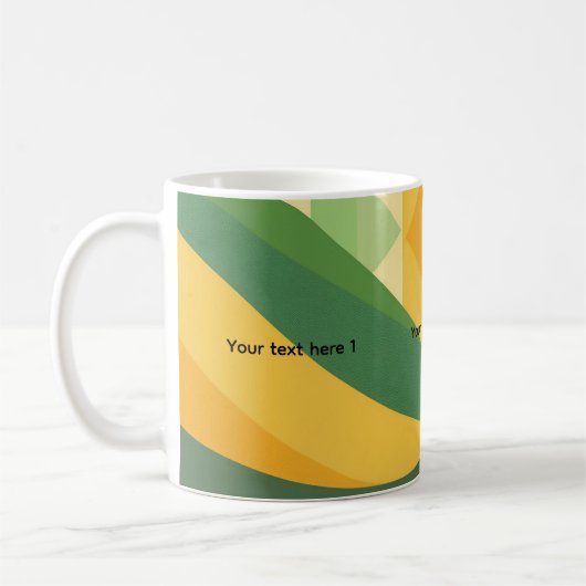 Green Wave Abstract personaliseerbaar Koffiemok (Links)