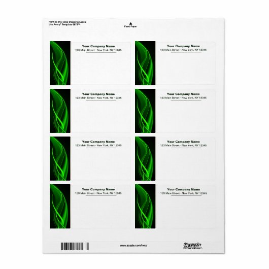 Green Wave Etiket (Full Sheet)