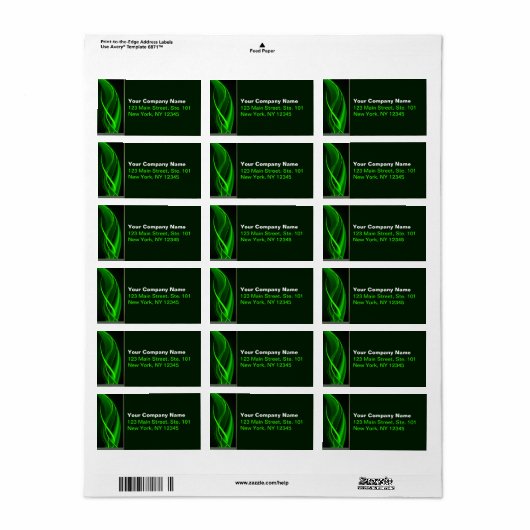 Green Wave Etiket (Full Sheet)