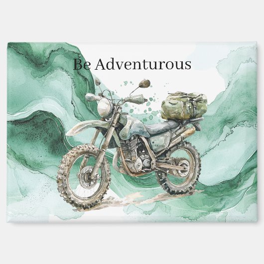 Green Wave Motorcycle Be Adventurous Magneet (Voorkant)