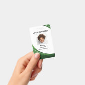 Green Wave Style Photo Badge (Handheld)