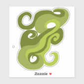 Green Wave Swirl door © Cathy Thompson Sticker (Vel)