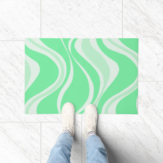Green Waves Door Mat