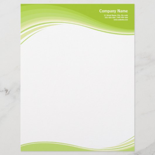 Green Waves letterhead Custom Briefhoofd (Voorkant)
