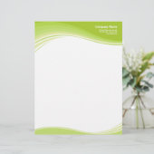 Green Waves letterhead Custom Briefhoofd (Staand voorkant)