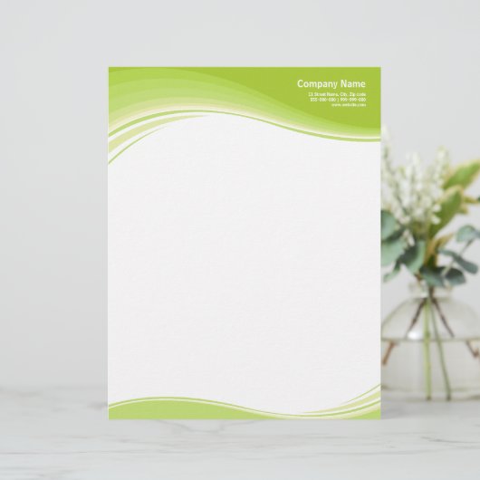 Green Waves letterhead Custom Briefhoofd (Staand voorkant)
