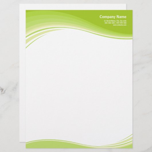 Green Waves letterhead Custom Briefhoofd (Voorkant / Achterkant)