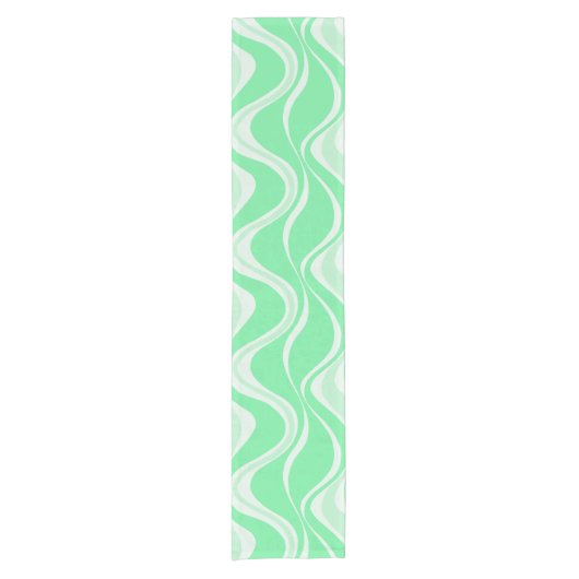 Green Waves Table Runner Korte Tafelloper (Voorkant)