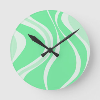 Green Waves Wall Clock Ronde Klok