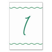 Green Wavy Retro Wedding Kaart (Achterkant)
