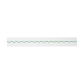Green Wavy Retro Wedding Uitnodigingen Wikkel (Vlak)
