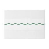 Green Wavy Retro Wedding Uitnodigingen Wikkel (Achterkant Voorbeeld)