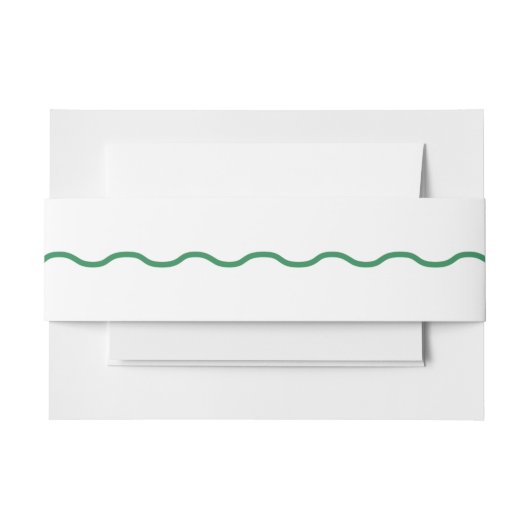 Green Wavy Retro Wedding Uitnodigingen Wikkel (Voorkant Voorbeeld)
