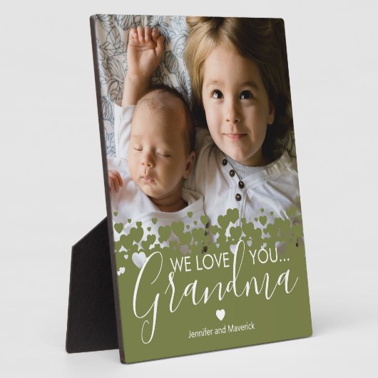 Green We houden van je oma foto Fotoplaat (Zijkant)