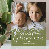 Green We houden van je oma foto Fotoplaat