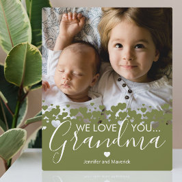 Green We houden van je oma foto Fotoplaat