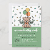 Green We kunnen Baby shower afwachten Kaart (Voorkant)