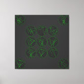 Green Wealth Luck Sigil Series Canvas Afdruk (Voorkant)
