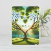 Green Wedding Flat Save The Date Kaart (Staand voorkant)