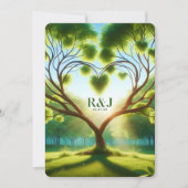 Green Wedding Flat Save The Date Kaart (Voorkant)