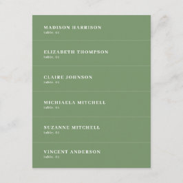 Green Wedding Naam Plaats Kaart DIY
