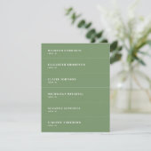 Green Wedding Naam Plaats Kaart DIY (Staand voorkant)