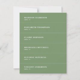 Green Wedding Naam Plaats Kaart DIY
