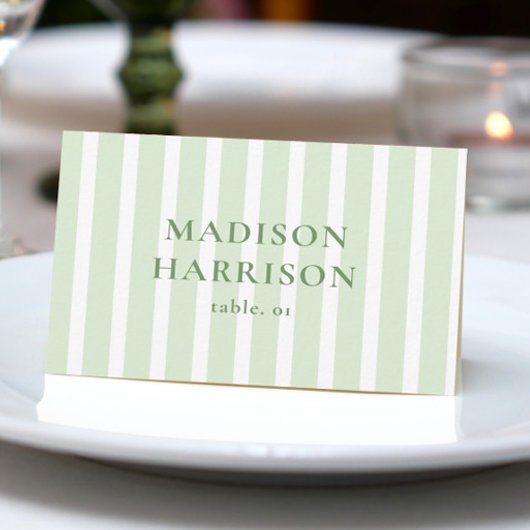 Green Wedding Naam Plaats Kaart DIY